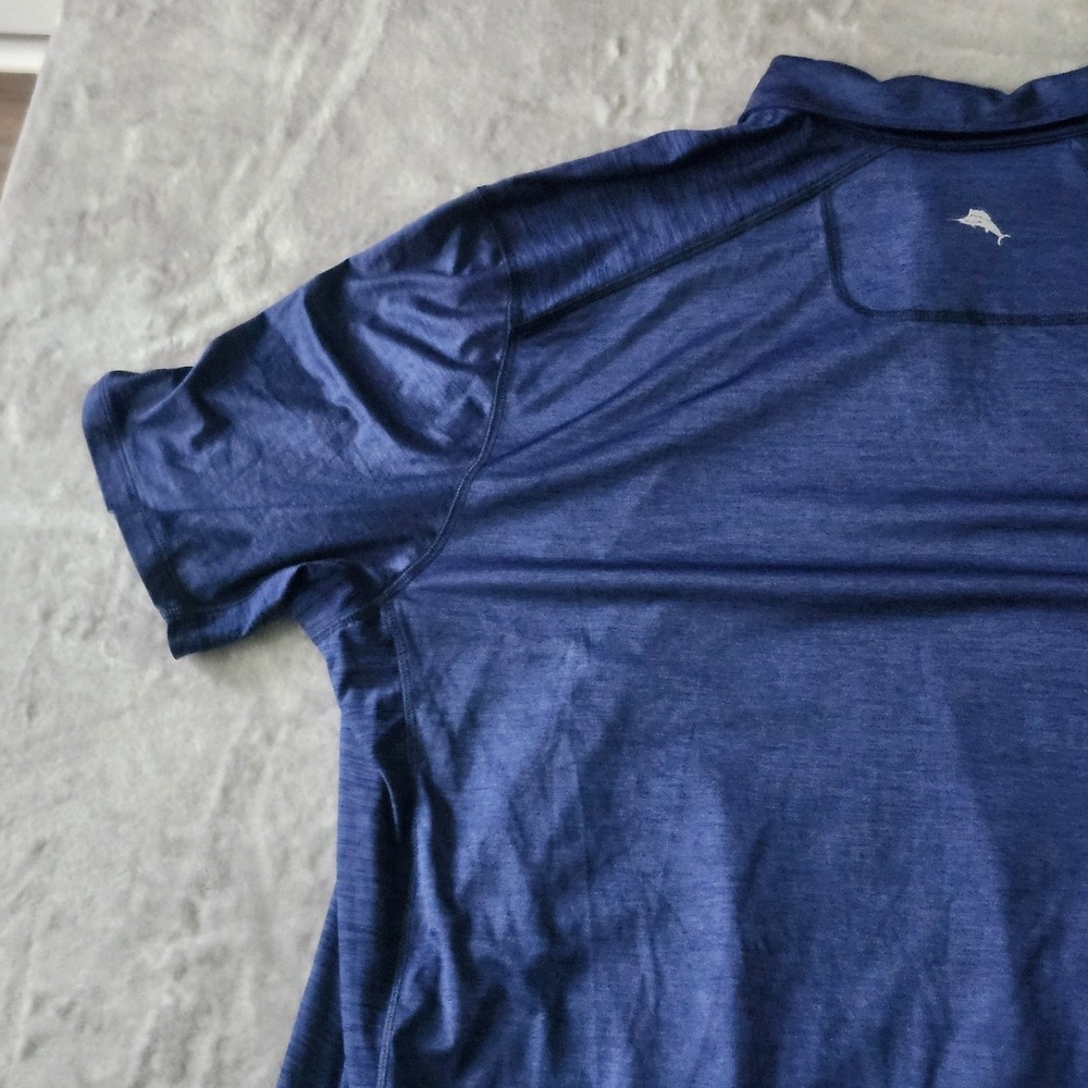 Tommy Bahama Polo Shirt Mens 3XL Blue IslandZone Performance Golf Big & Tall - Picture 11 of 12